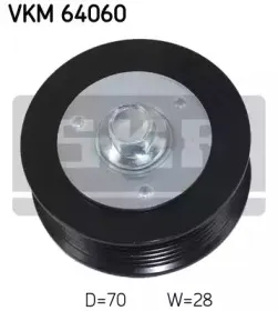 VKM 64060 SKF Паразитный / ведущий ролик, поликлиновой ремень VKM 64060 SKF Паразитный / ведущий ролик, поликлиновой ремень